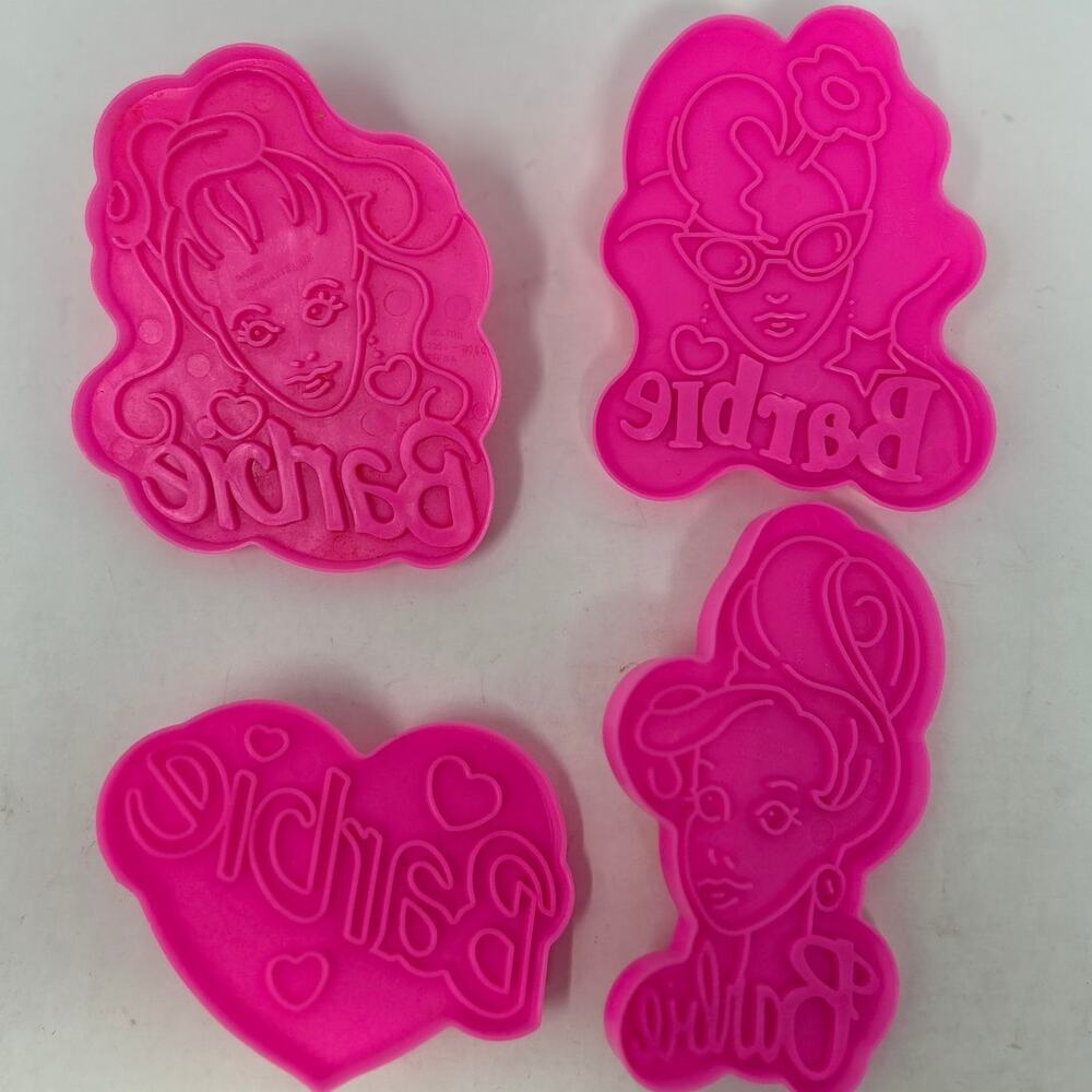Wilton Mattel 1992 Pink Barbie Cookie Cutters Set of 4